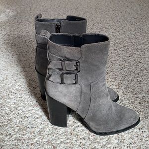 BCBG Grey Suede Boots NEW